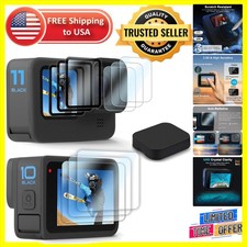 Comprehensive 9 PCS GoPro Tempered Glass Protection - Anti-Fingerprint Clarity