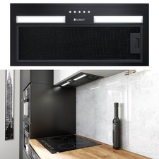 Dunstabzugshaube unterbau Globalo Hadario schwarz 60cm Kohlefilter Abluft Umluft