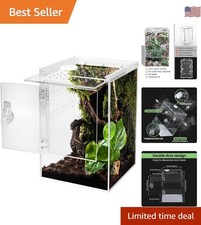 High-Transparency Vertical Spider Enclosure - 6x6x12 Waterproof Acrylic Habitat