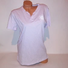 Victoria's Secret PINK T Shirt XS Light Purple Smiley Face Logo Solid Short Slee