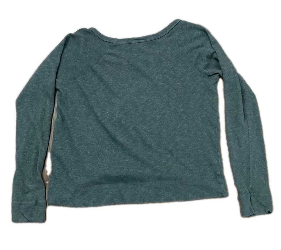 James Perse Women's Long Sleeve Relaxed Top Size 1 Small Gray Soft Round Neck  - Image 3 of 4