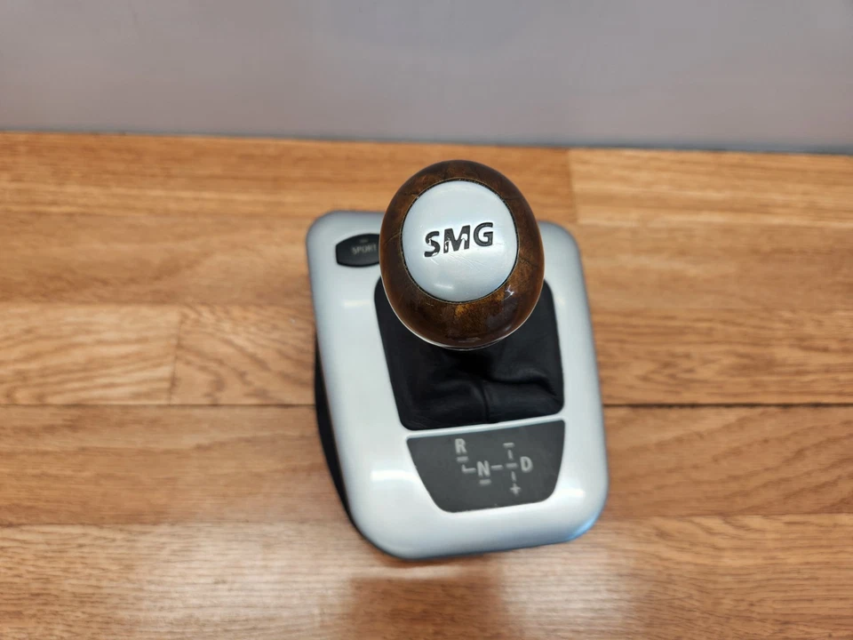 ✅ 01-06 OEM BMW E46 325 330 SMG Gearshift Gear Shifter Knob Leather Wood - Image 2 of 4