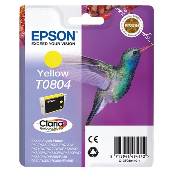 Epson Original T0804 Yellow Printer Ink Cartridge (C13T08044011) - Image 2