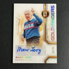 Marv Levy #/25 2022 Panini Gold Standard Gold Fingers Platinum #HS-MLE