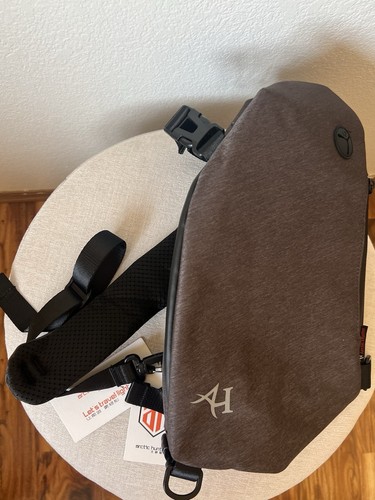 Arctic Hunter Water-Resistant Sling Chest Bag Coffee Brown USB Port NWT Travel