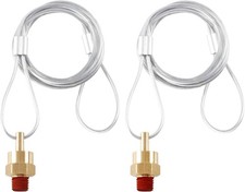 2PCS Air Tank Drain Valve Plug Fitting 1/4" NPT with 60" Cable 2PCS-1/4NPT 