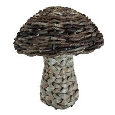 Mushroom Boho Woven Wicker And Rattan Decor Cottage Core