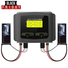 C6X2 RC Dual Channel Battery Charger 10-Amp for Lipo/Li-ion/LiFe/LiHv/NiMH/NiCd