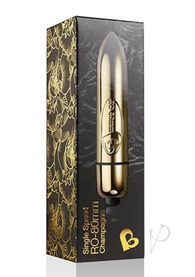  RO 80 mm Single Speed Bullet Vibrator - Champagne Gold 