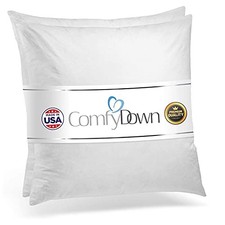 20x20 2 Pack Decorative Throw Pillow Insert, Down and Feathers Fill, 100
