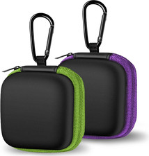 Earbuds Case with Carabiner, Square Storage Cases, Portable EVA Storage Earbud P