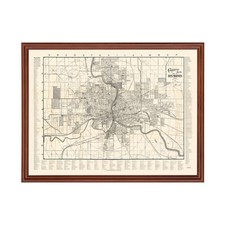 Old Map of Des Moines, IA 1906 - Vintage Des Moines Iowa Art