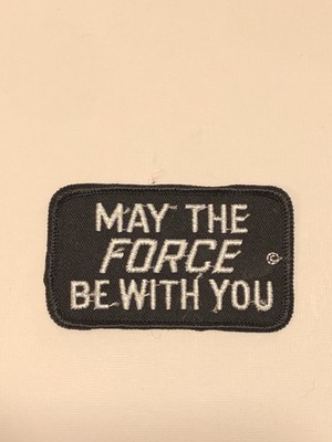 RARE NOS 1977 Vintage STAR WARS Patch MAY THE FORCE BE WITH YOU Star Novelties