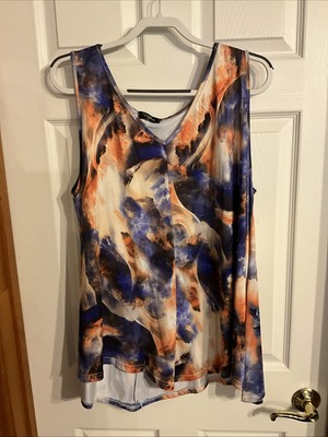 Victoria Women s Top Multicolored Sleeveless Size 2X