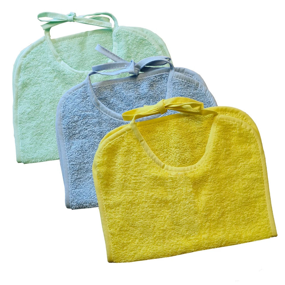 CASA COLORI Frottee Lätzchen 40x25 cm 100% Baumwolle 3er oder 6er in verschiedenen Farben