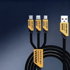 3in1 Multi USB Fast Charger Charging Cable Cord For Type C Android Micro Phone