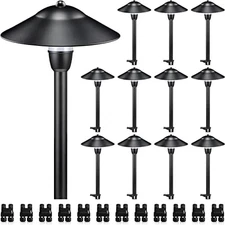 LED Low Voltage Landscape Lights 3W Waterproof Pathway Yard Garden 12 Pack