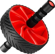N1Fit Ab Roller Wheel - Workout Equipment 1 Count (Pack of 1), Red, Black 