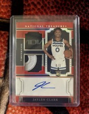 Jaylen Clark 2023-24 Panini National Treasures RPA /8 Red Dri Fit Tag