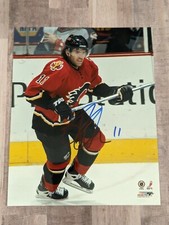 Stephane Yelle Signed 8x10 Photo File COA Calgary Flames Avalanche Bruins A