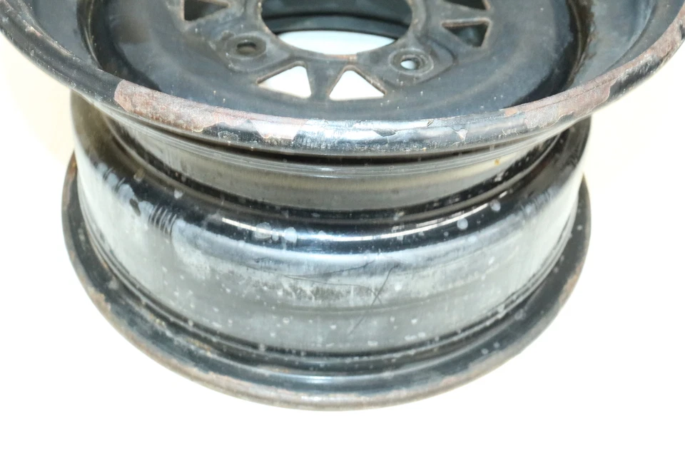 2001 Arctic Cat 500 4x4 Automatic Front Wheel Rim Steel Black 12x6.5 - Image 4 of 4