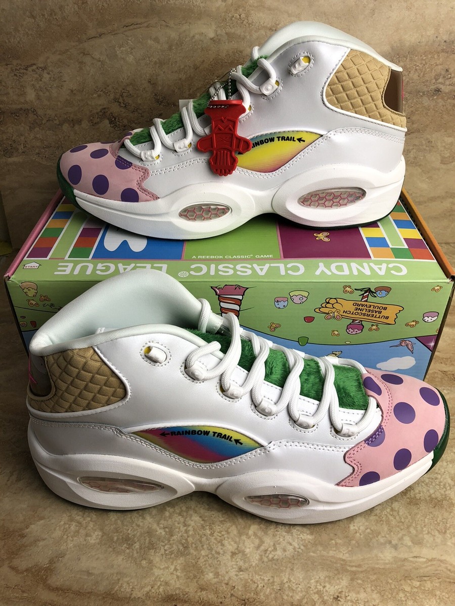 Reebok Question Mid Iverson Classic x Candy Land White Green 