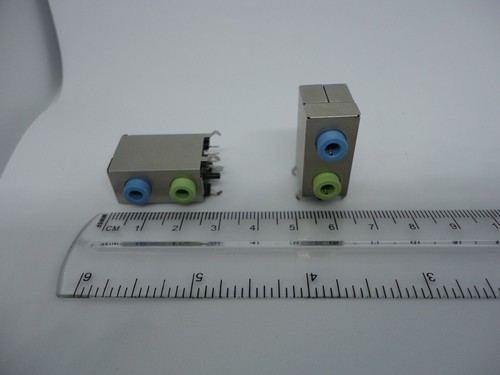 2 Pcs Pack Lot 3.5mm Audio Dual Channel Stereo Sound Card Socket Port Blue Green - Picture 10 of 12