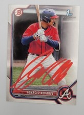 Nacho Ignacio Alvarez Atlanta Braves Signed 2022 Bowman Draft Paper  #BD-125 