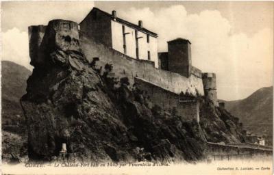 Old postcard AK CORSE - CORTE - Le Chateau Fort built in 1445 (710550)