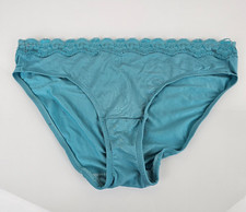 Nylon Microfiber Panties Lace Waistband Hiphuggers Aqua XL 8 Soma
