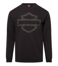 Harley-Davidson Langarmshirt Open B&S On, Schwarz, Baumwolle, Gr. S-3XL