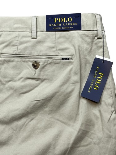 NEW Polo Ralph Lauren Stretch Classic Fit Chino Pants Beige Mens 48Bx32