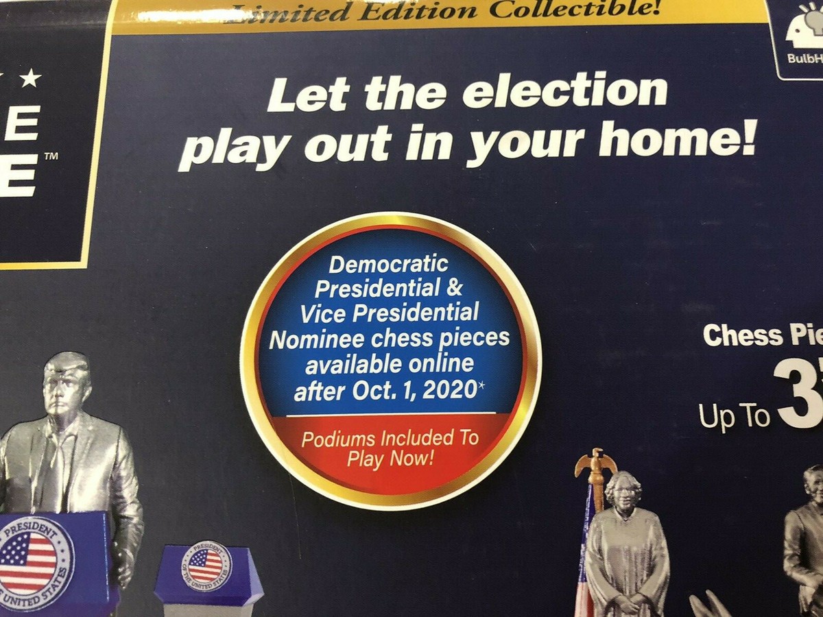 2020 Battle for White House Collector's Edition Chess Set Board