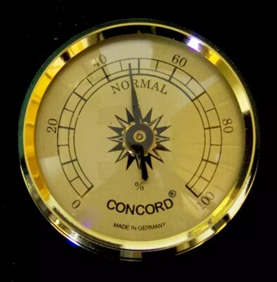 Hygrometer for instrument case or Cigar humidor, Made in Germany