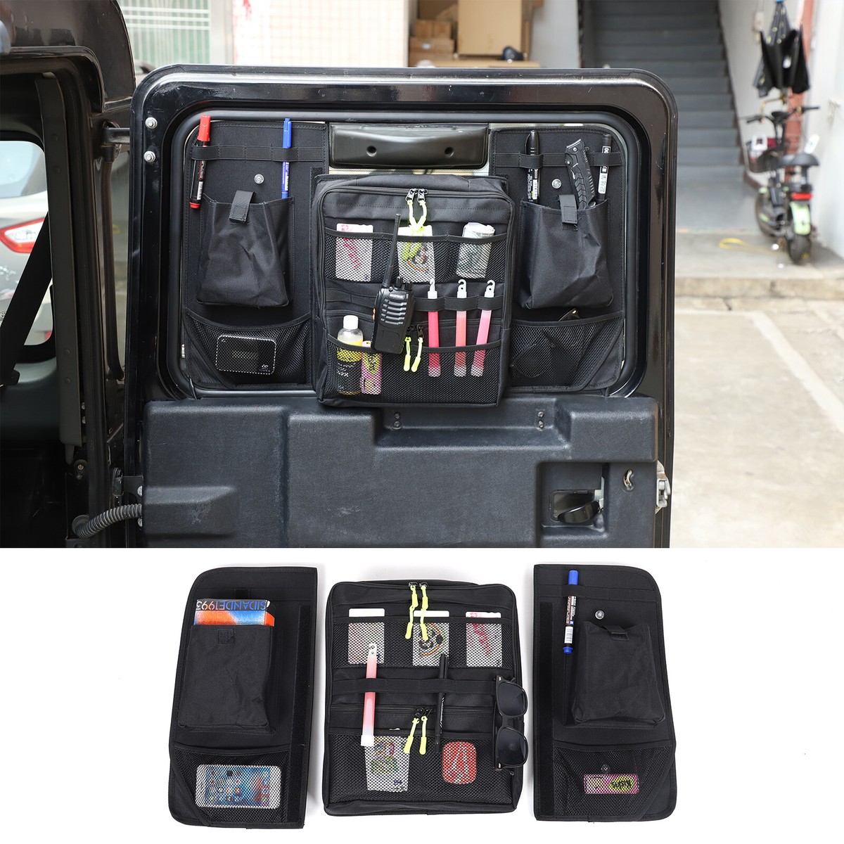 Rear Tailgate Organizer Door Storage Bag Fits For Land Rover