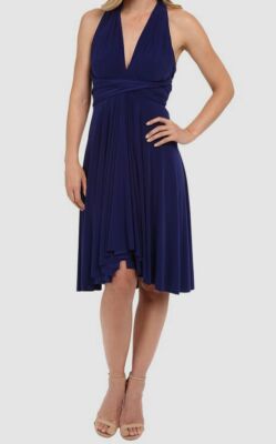 $158 Norma Kamali Women's Blue Convertible Sleeveless Jersey Sheath Dress Size S | eBay $158 Norma Kamali Women's Blue Convertible Sleeveless Jersey Sheath Dress Size S | eBay