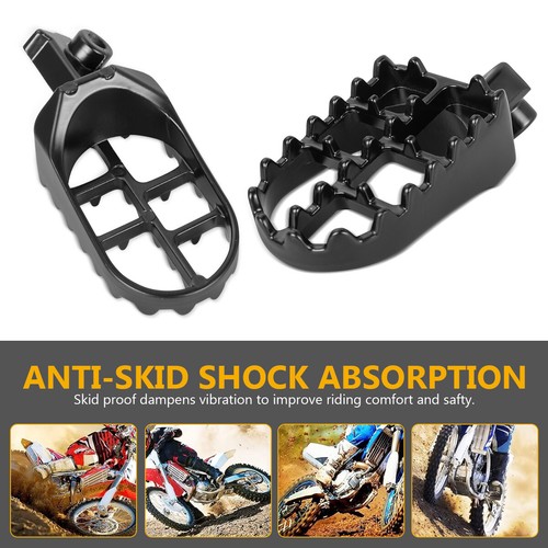 New Black FootPegs Foot Pegs Pedals Rests Fit for KLR650 2011-2024 Motorcycle US - Picture 4 of 11