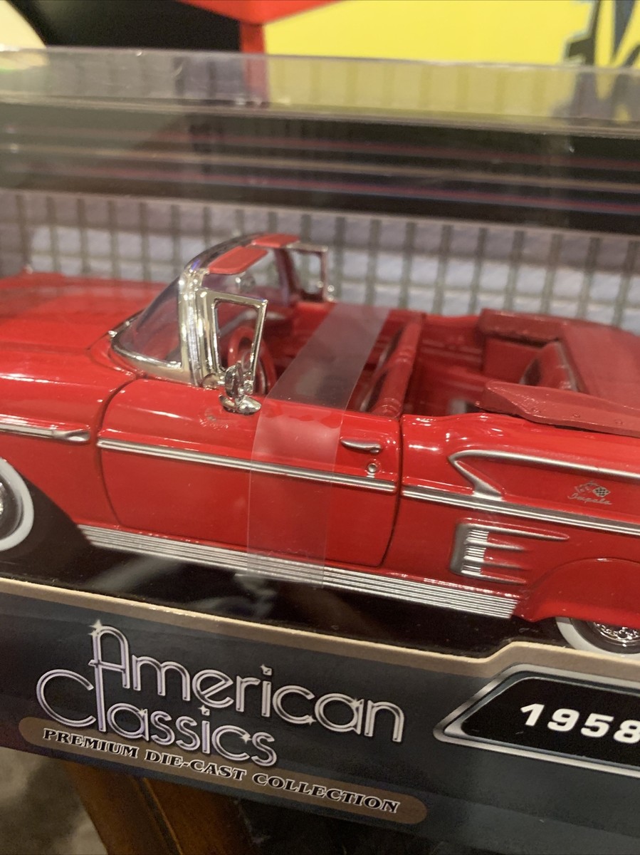 ミニカー Motormax 1/24 1958 Chevrolet Impala RED Amazon.com: Motor Max 1:24 W/B American Classics 1958 Chevrolet