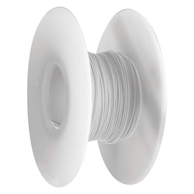 OK INDUSTRIES R28W-0100 Wire Wrapping Wire,28AWG,Wht,100ft 2TDT3