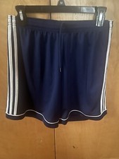 Adidas Climalite Shorts Men Size Medium M Blue Soccer 3 Stripes