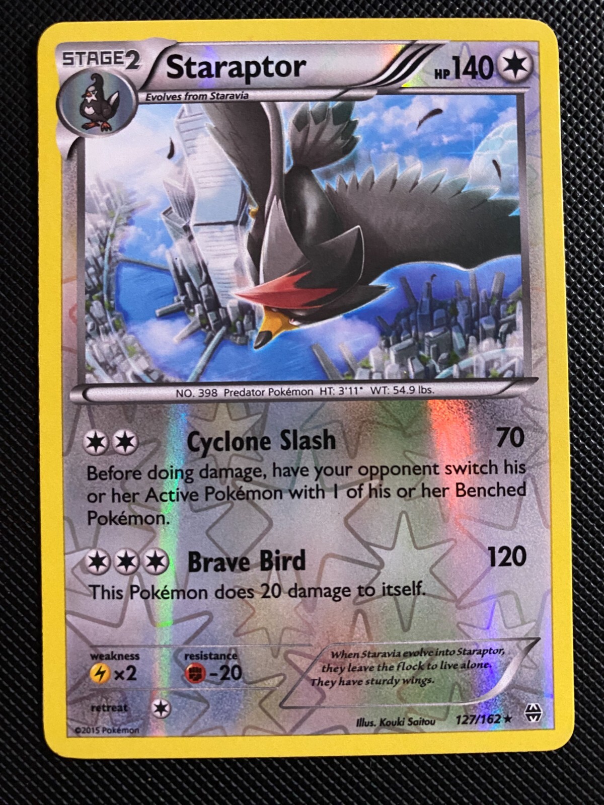 Pokemon TCG Staraptor 127/162 Reverse Holo Breakthrough LP
