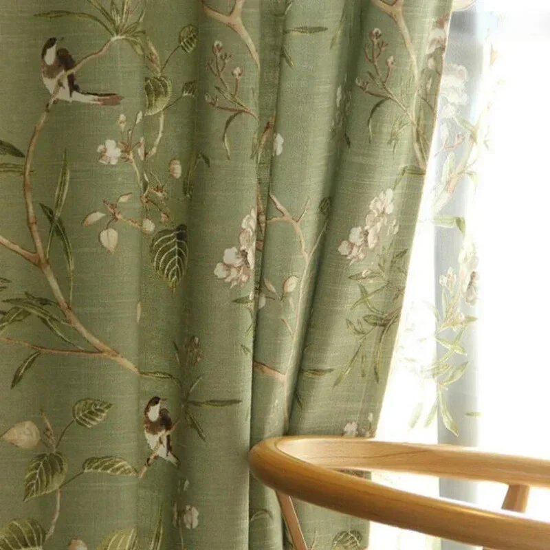 American Rustic Curtain Living Room Curtain Bedroom Drapes Tulle Sheer Fabric - Image 3 of 4