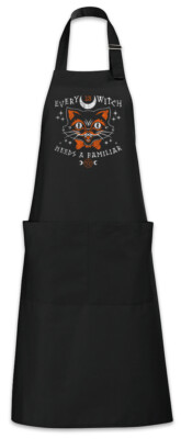 Every Witch Needs A Familiar Grillschürze Kochschürze Cat Cats Fun Katze Katzen