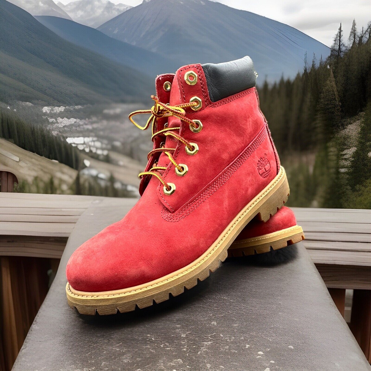 Timberland 6 Inch Red Premium Boots Men's Size 5 Limited