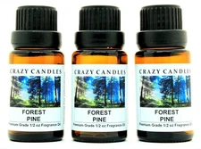 3 Forest Pine 1/2oz Premium Grade Scented Fragrance Oil Crazy Candles