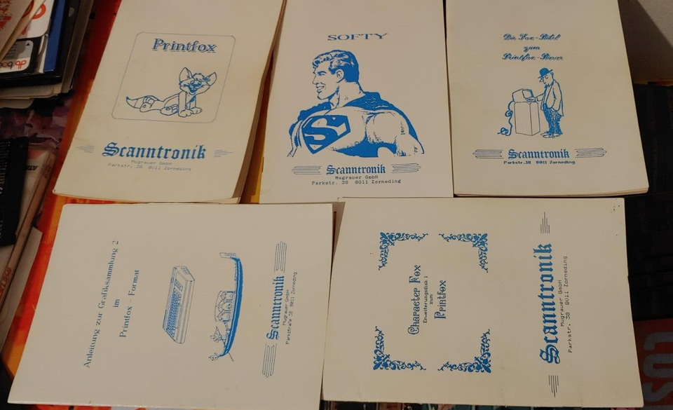 Scanntronic Printfox (6 Manual & 10 Disk) Commodore C 64 works 8-bit ...