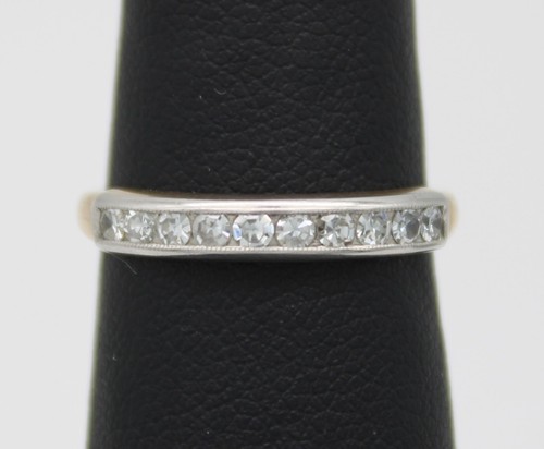 VINTAGE 14KT GELBGOLD 0,20 CTW DIAMANT JUBILÄUMS-/EHERING - Bild 10 von 10
