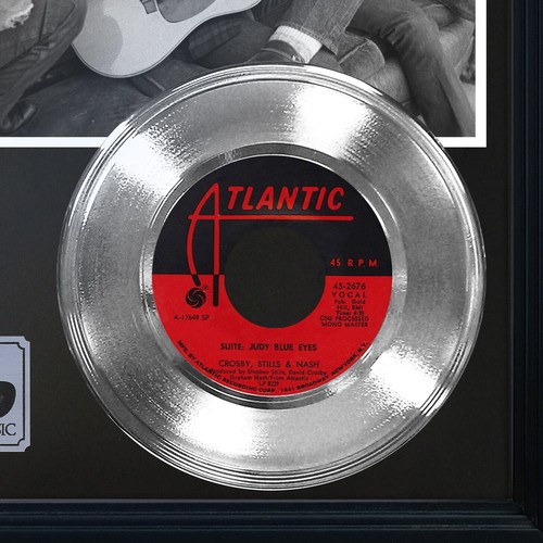 Crosby Stills and Nash "Judy Blue Eyes" gerahmt 45 Platin Schallplatten Display - Bild 3 von 4