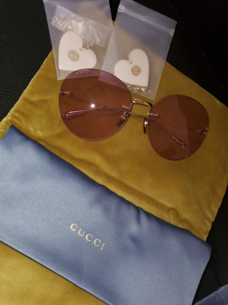 Gucci Sunglasses GG1149S - 005 New Full Inclusion with Dangling‎ Heart Charms Gucci Sunglasses GG1149S - 005 New Full Inclusion with  main image 2