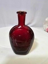 Vintage Wheaton Miniature Ruby Red Glass Benjamin Franklin Bottle
